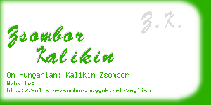 zsombor kalikin business card